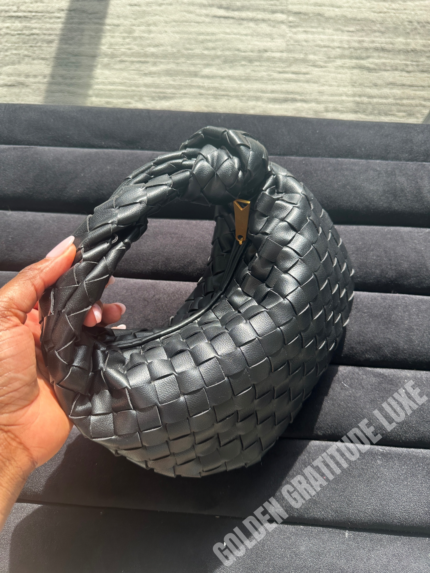 Black Woven Knot Bag (Small)