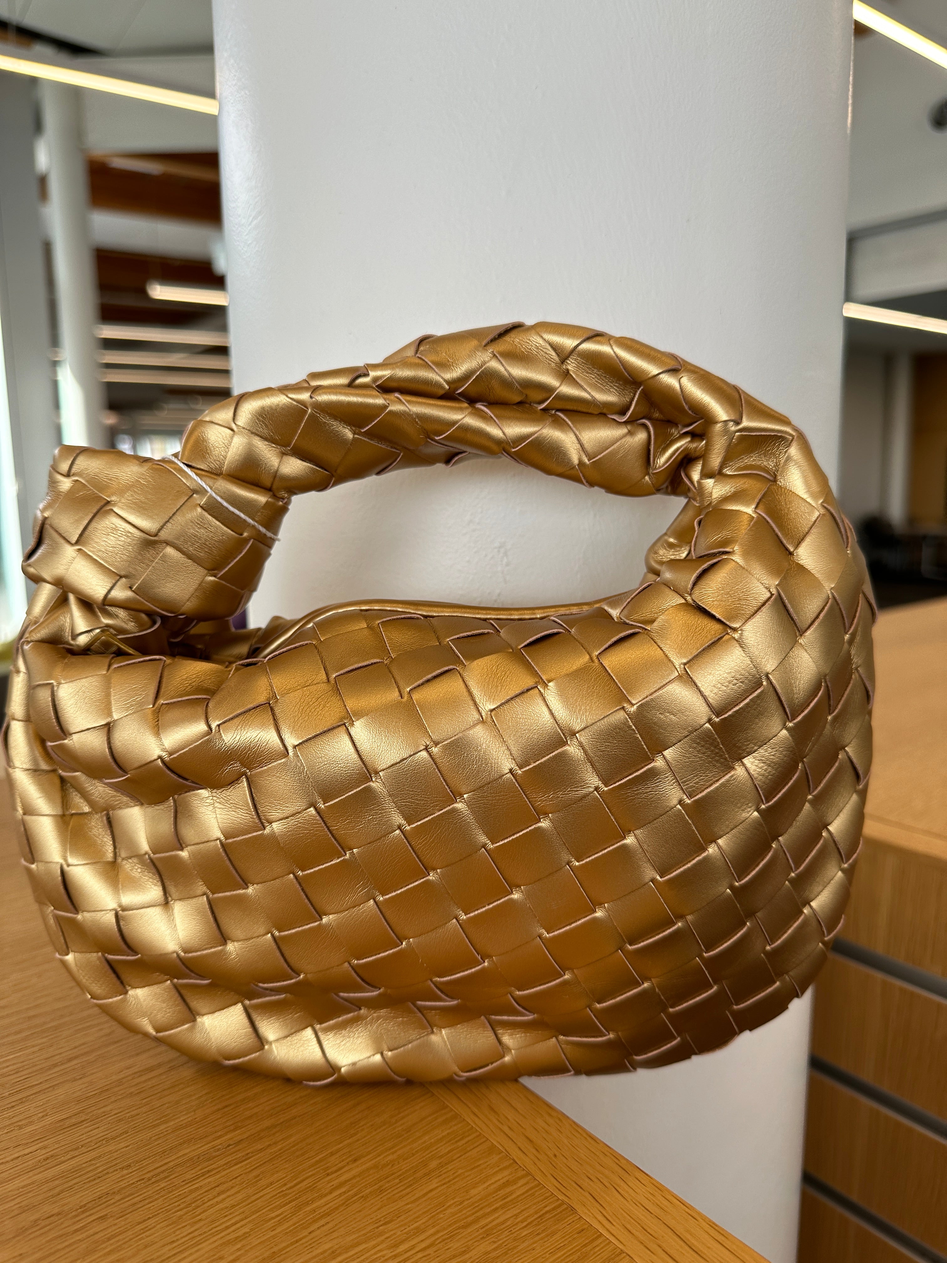 Gold Woven Knot Bag (Small)