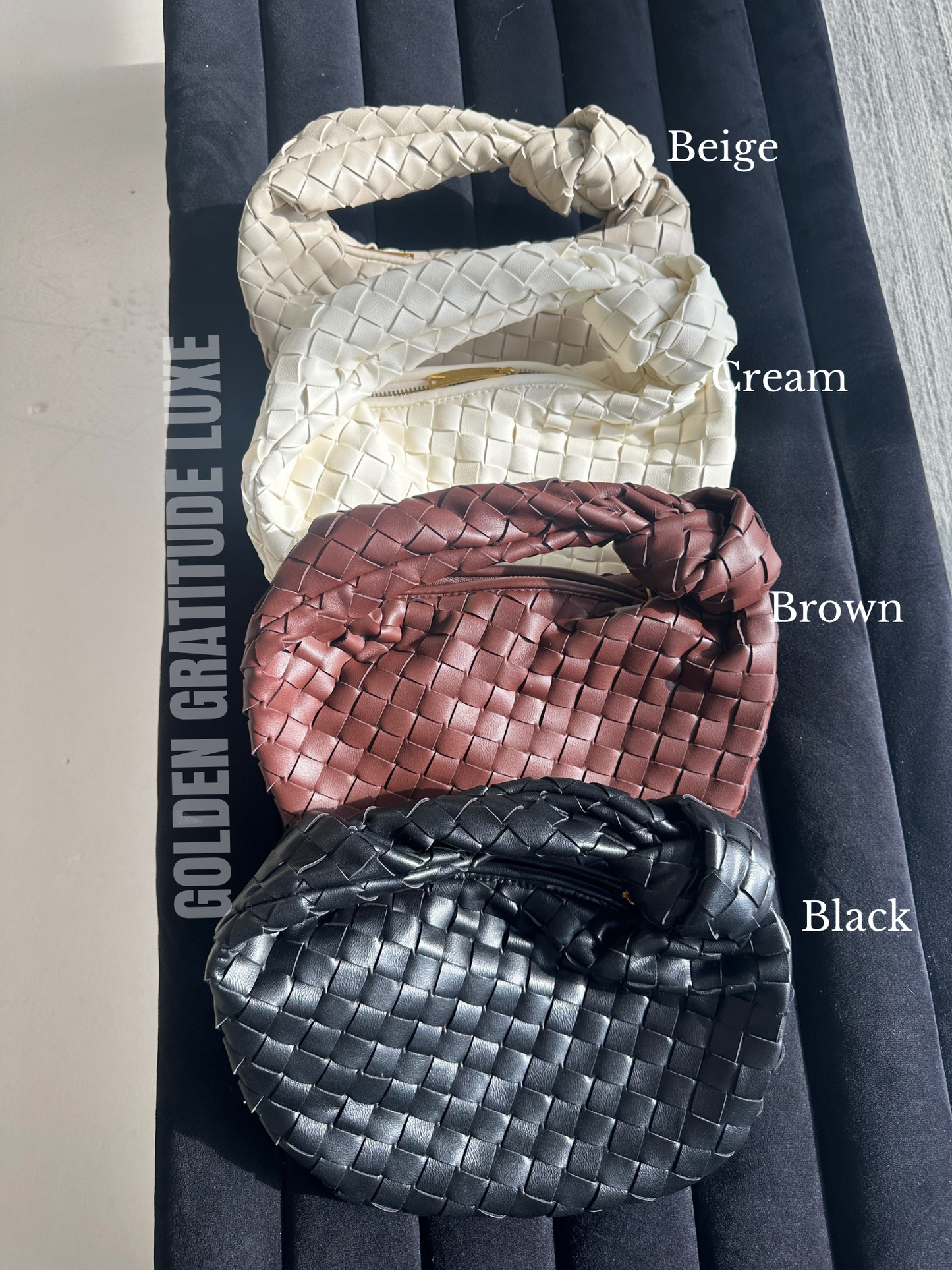 Black Woven Knot Bag (Small)