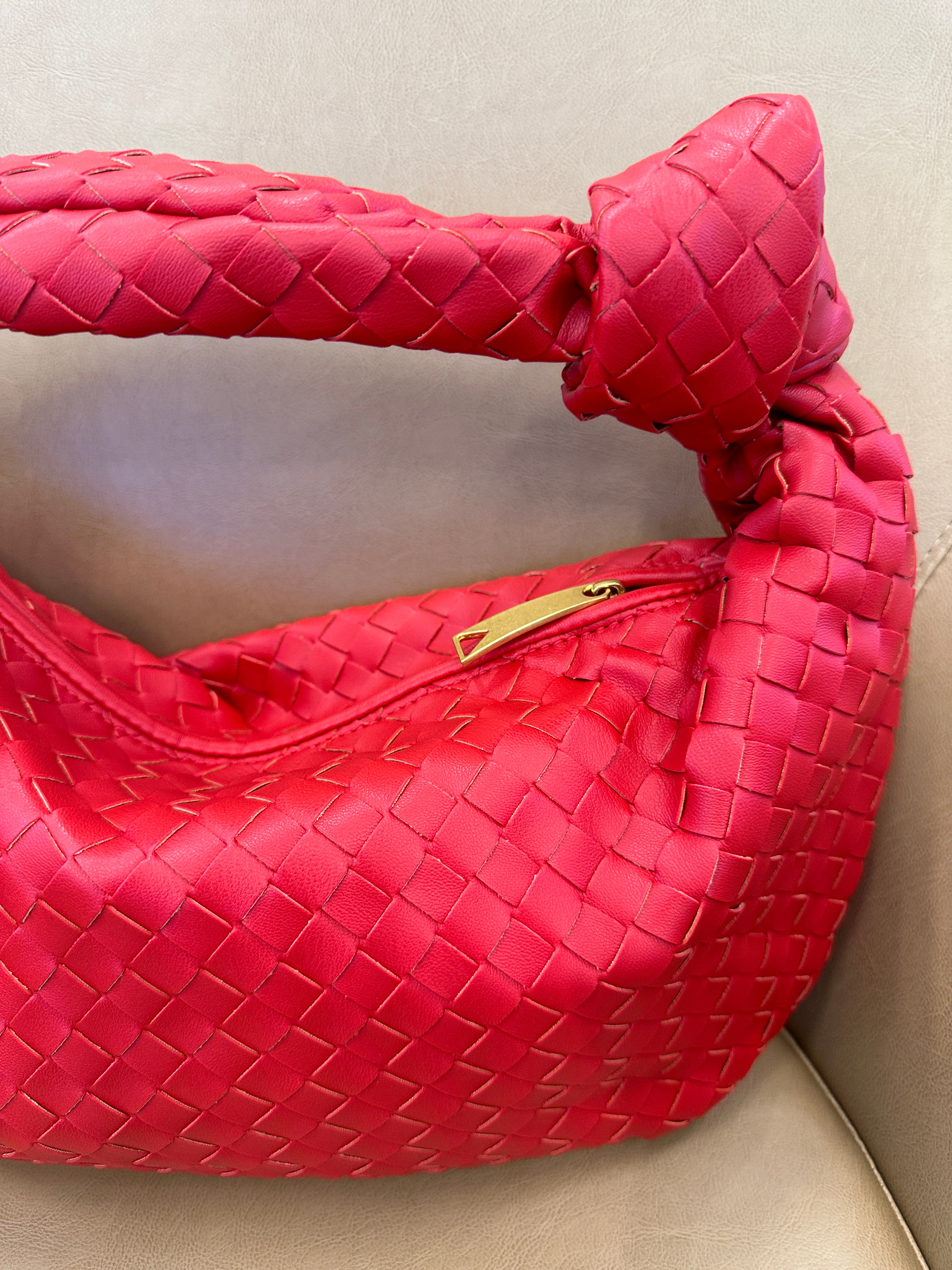 Red Woven Knot Bag (Big)