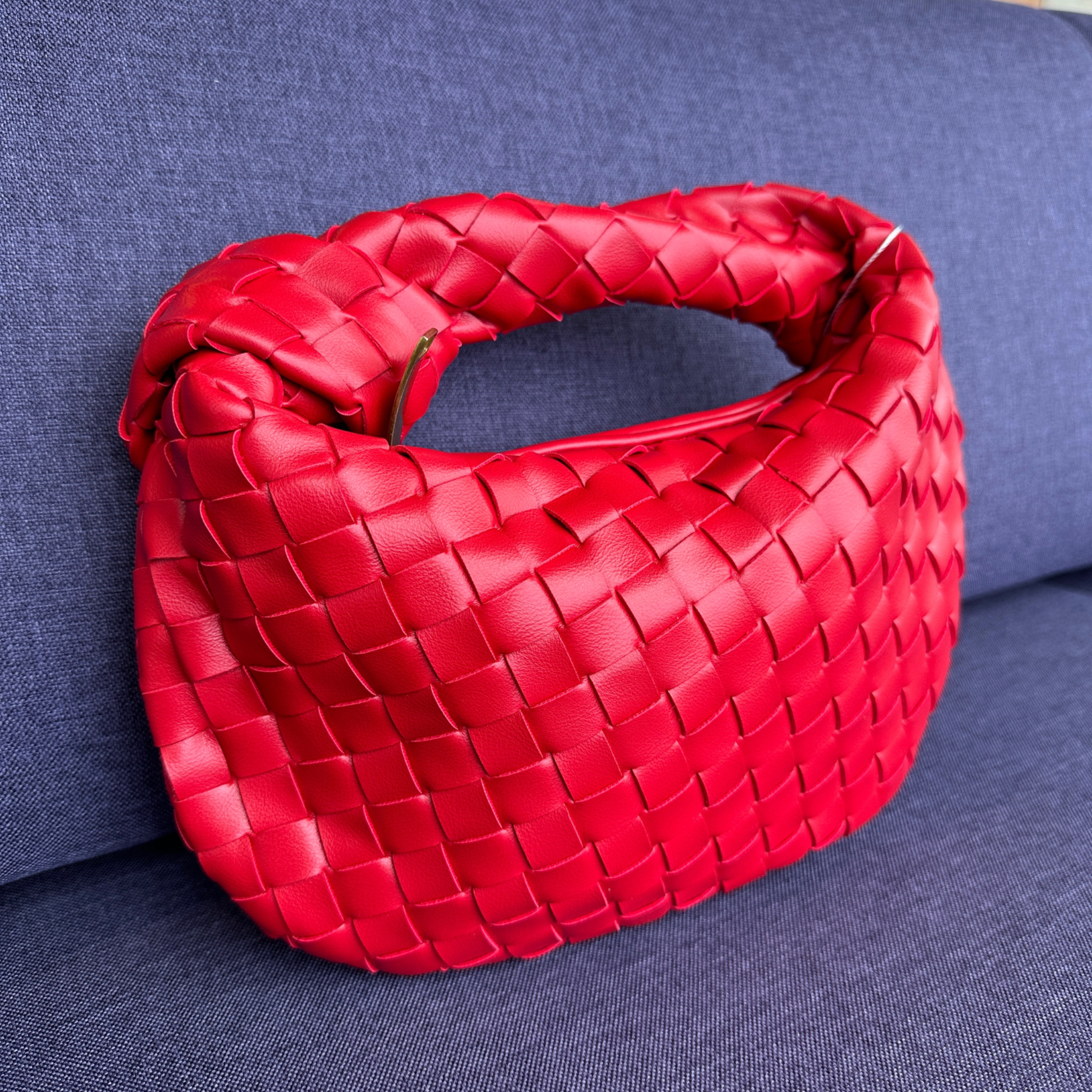 Red Woven Knot Bag (Small)