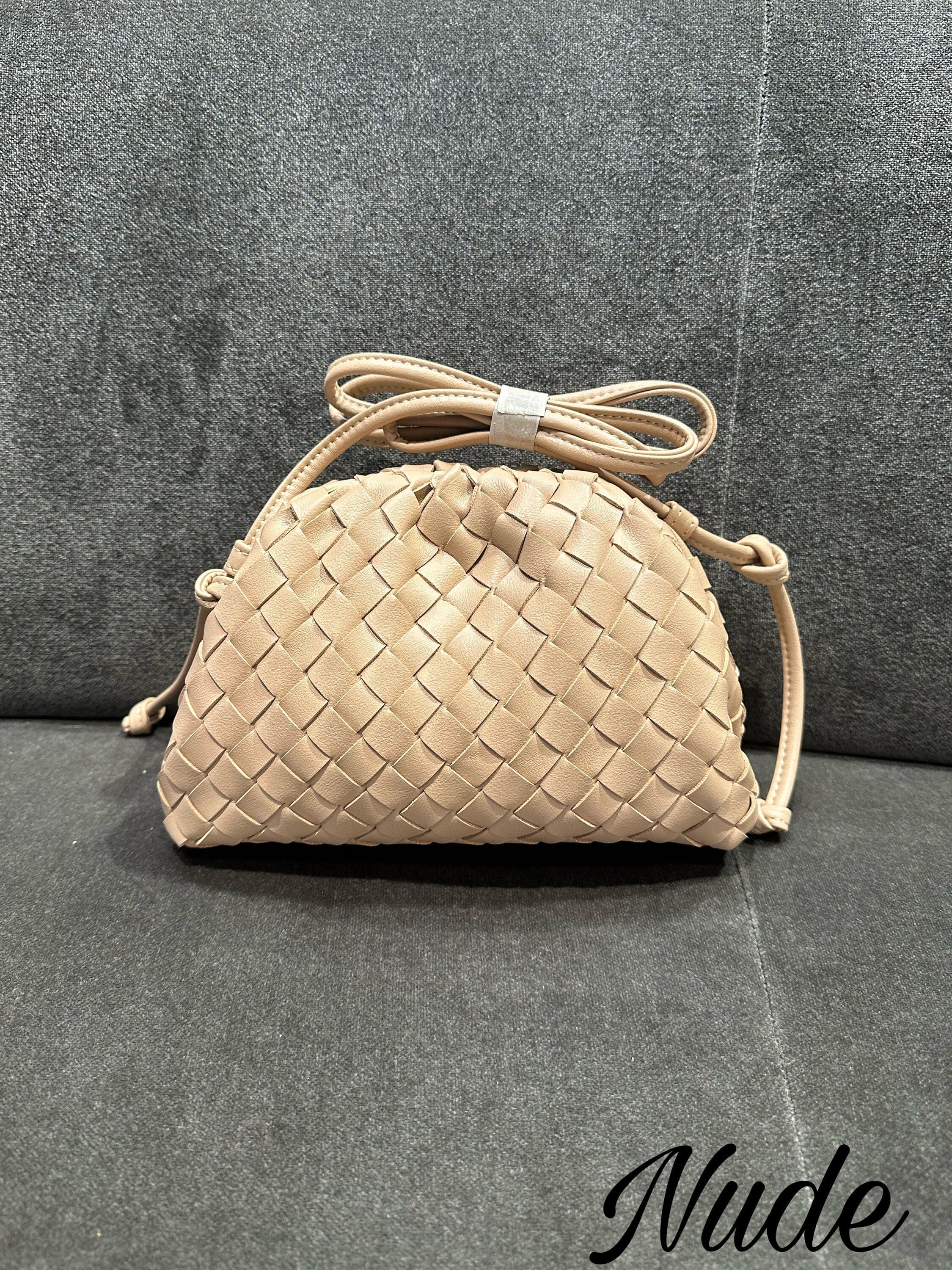 Soft Woven Pouch Bag- Cute Gift Handbags Leather Clutch Bags- Cloud Bags- Woven Bag- Braided Bag- Evening Crossbody Bag- Faux Leather Clutch