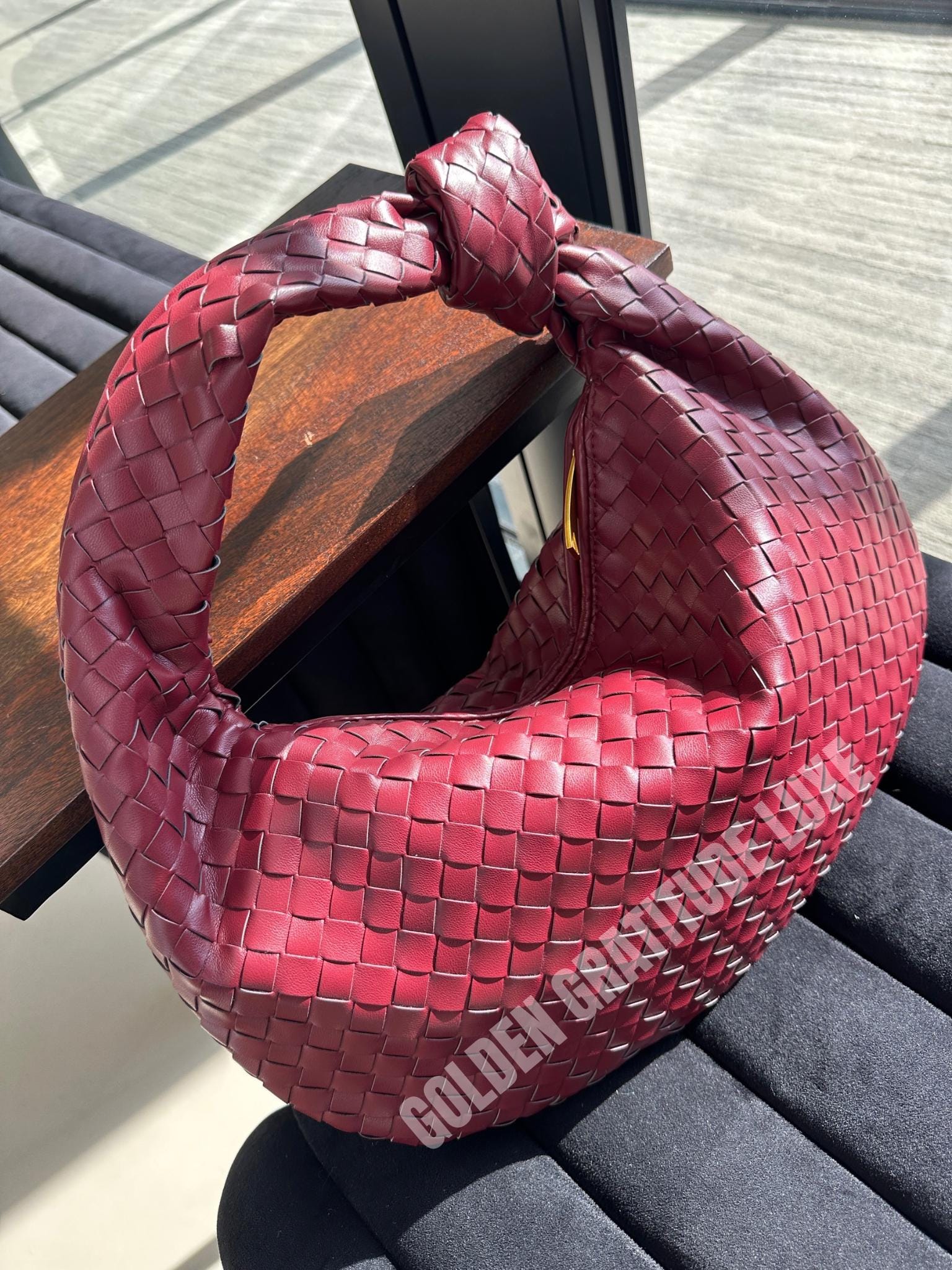 Woven Handbag, Woven Knot Bag, Women Birthday Gift, Luxury Handbag, Dumpling Bag For Women, Leather Hobo Bag, Christmas Gift For Her