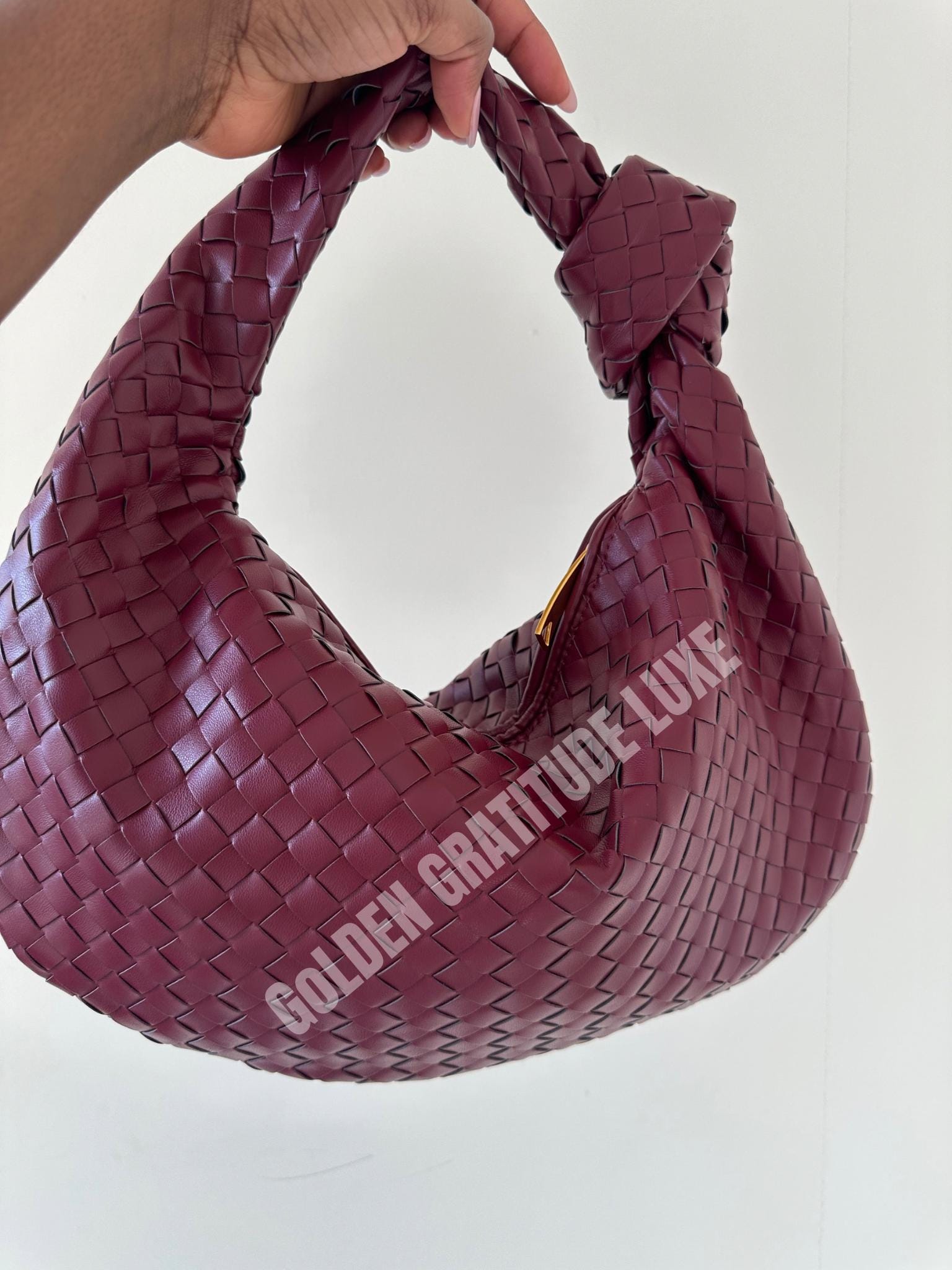 Woven Handbag, Woven Knot Bag, Women Birthday Gift, Luxury Handbag, Dumpling Bag For Women, Leather Hobo Bag, Christmas Gift For Her